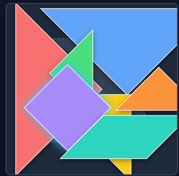Juegos para divirtirte armando un tangram virtual con muchas figuras de animales