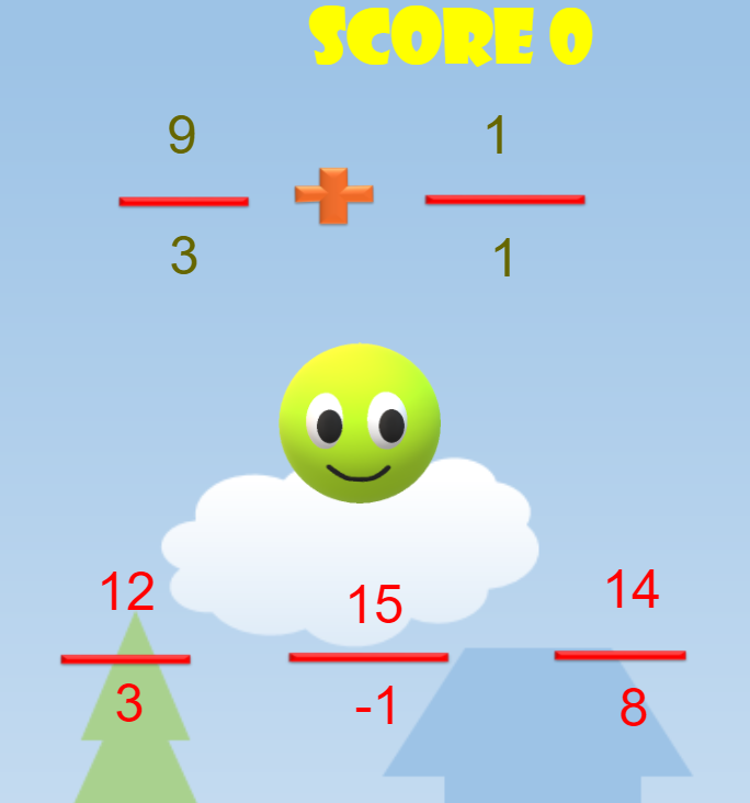 Juegos para que  los niños aprendan a sumar fraciones jugando gratis y online